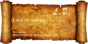 Laufik Dorka névjegykártya